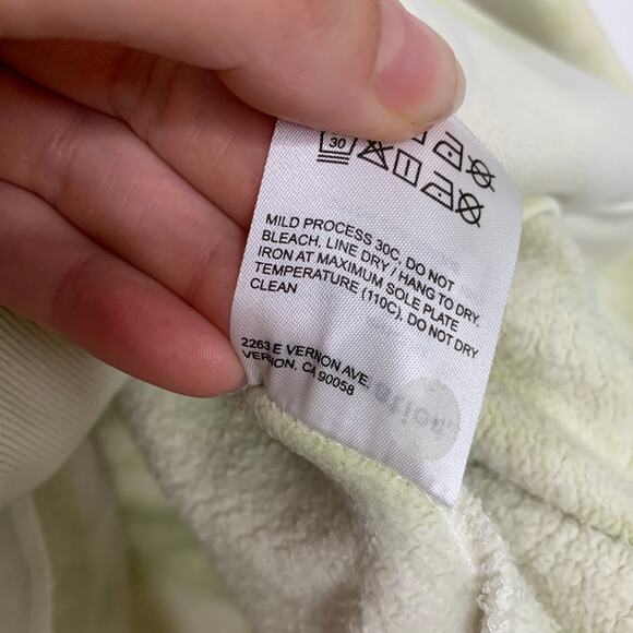 Reformation Jeans Green Tie Dye Pullover Hoodie Womens Small - Picture 13 of 15